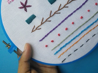 Hand Embroidery for Beginners | 10 Basic Stitches | HandiWorks #52