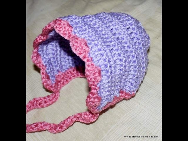 How to crochet a baby bonnet