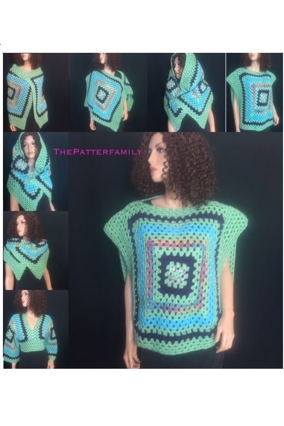 How to Crochet a Square Blouse. Shirt Pattern #18│by ThePatterfamily