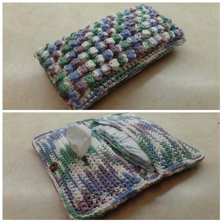 How To #Crochet Bobble Stitch Diaper & Wipe Holder Bag #TUTORIAL #311