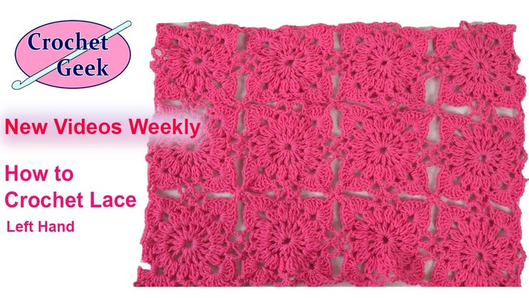 How to #Crochet #Lace Motif Left Hand
