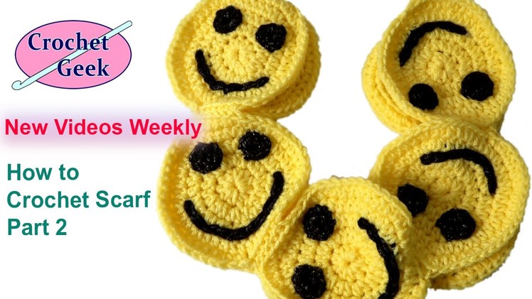 How to #Crochet Minions Smile Scarf part 2 #crochetgeek