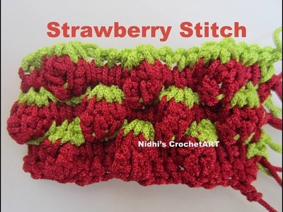 How To Crochet- STRAWBERRY Stitch Tutorial