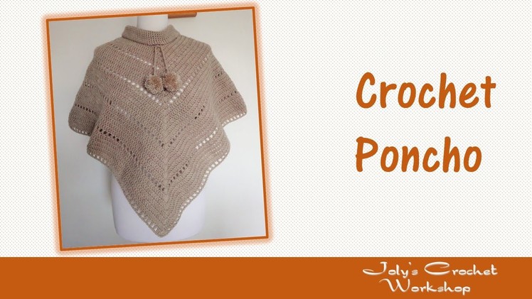 How to Crochet V style Poncho