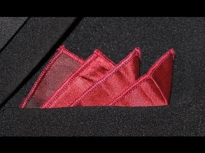 How to Fold a Pocket Square 4 Point Pyramids