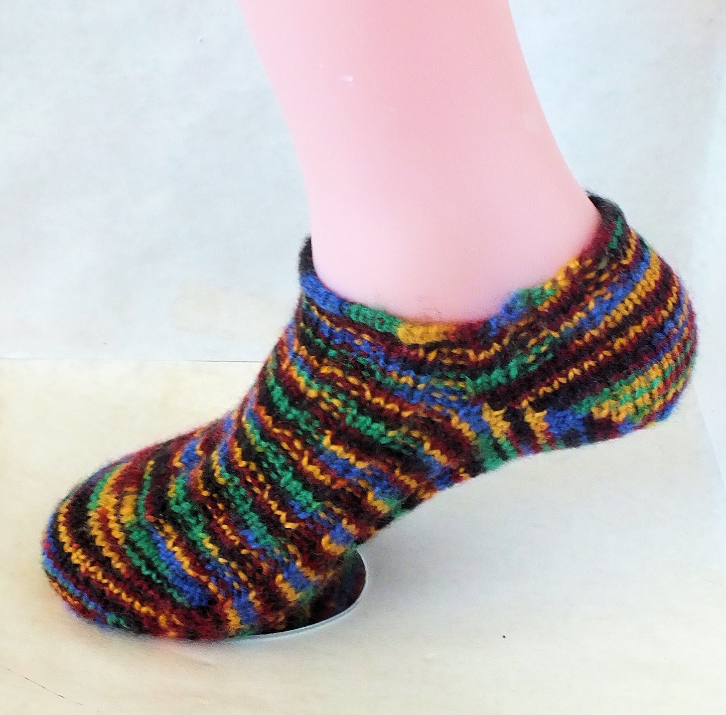 how-to-loom-knit-no-show-socks