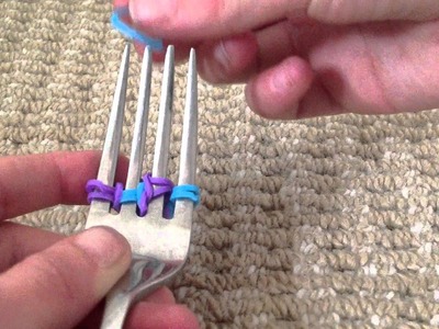 How to make a twizzler loom band on a fork