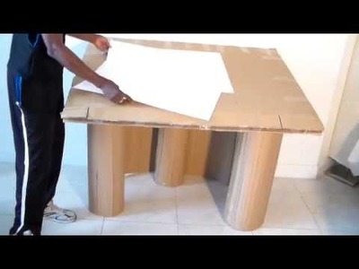 How to make Large ARTIST DESK from cardboard