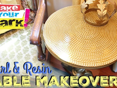 How to: Pearl & Resin Table Makeover