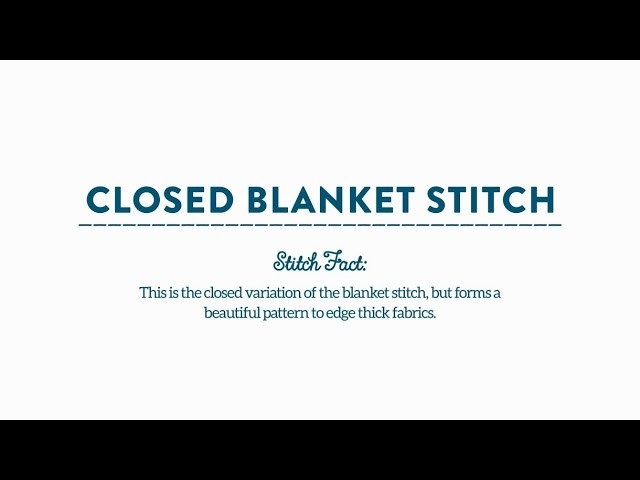 How-To Stitch: Closed Blanket Stitch with Commonthread by DMC