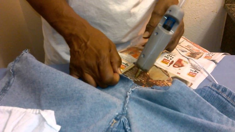 How to use a glue gun to repair, hem and alter clothing! Part-2