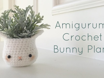 Kawaii Amigurumi Bunny Plant Home Decor - Crochet DIY