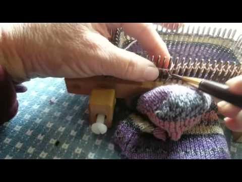 Loom Knitting the Foot Section of socks