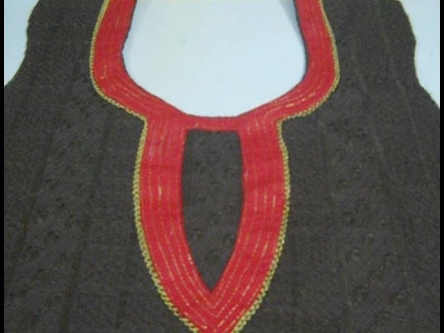 Make Awesome Neck Design with use of Golden thread in Easiest way