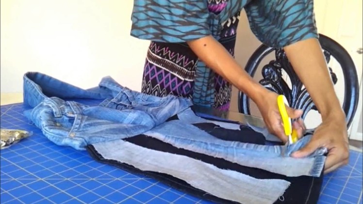 Meeshatv Replay How To Make a purse out of old jeans  Summer studded DIY EASY