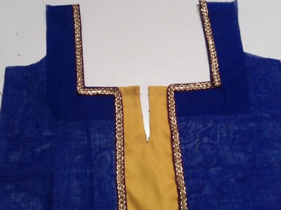 Neckline with Border and Patch work