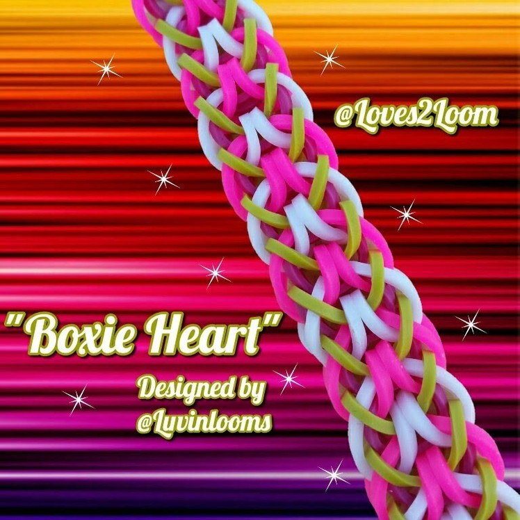 New "Boxie Heart" Hook Only Bracelet.How To Tutorial
