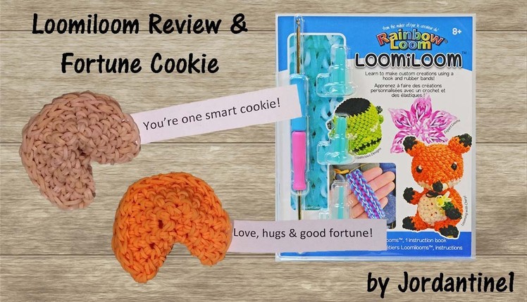 New Loomiloom Review & 3D Loomigurumi Amigurumi Fortune Cookie Rainbow Loom Band Crochet Hook Only