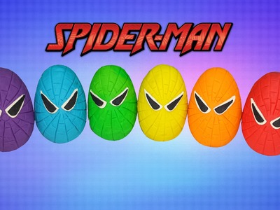Play-Doh Rainbow Spider-Man Marvel Super Hero Squad Toys Surprise Eggs