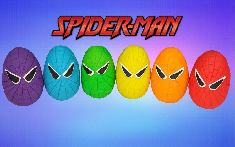 Play-Doh Rainbow Spider-Man Marvel Super Hero Squad Toys Surprise Eggs