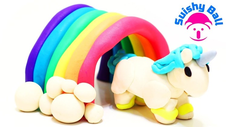 Play-Doh Unicorn Walking through a Rainbow