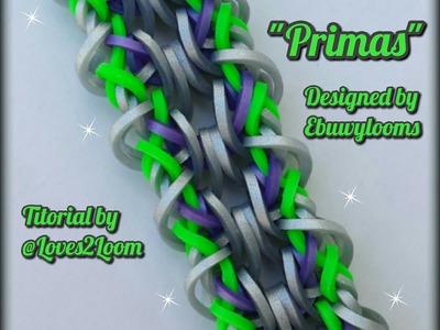 "Primas" Hook Only Bracelet.Rainbow Loom How To