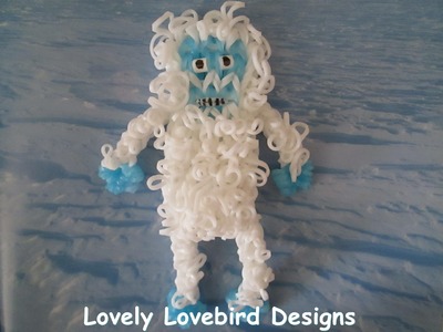 Rainbow Loom Abominable Snow Man, Yeti, Snow Monster, Bumble Charm