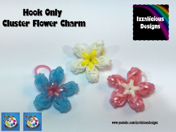 Rainbow Loom Cluster Flower Charm - Hook Only