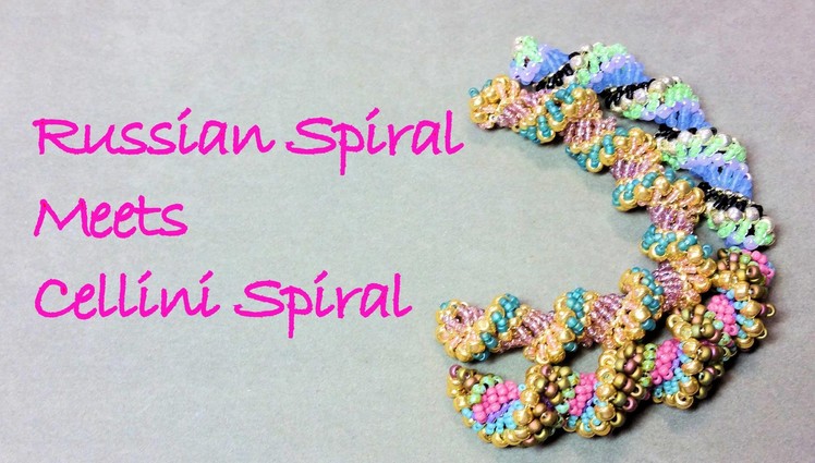 Russian Spiral Meets Cellini Spiral - Russian Spiral Stitch WIth a Twist!