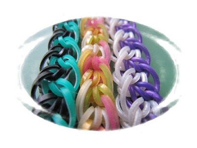 SARABANDE 2 Rainbow Loom hook only bracelet  tutorial