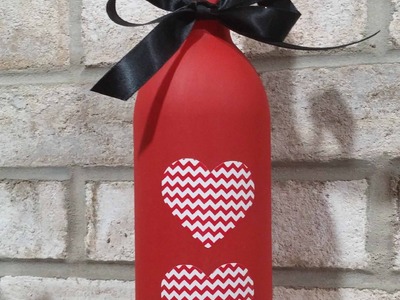 Wine Bottle Valentine Decor