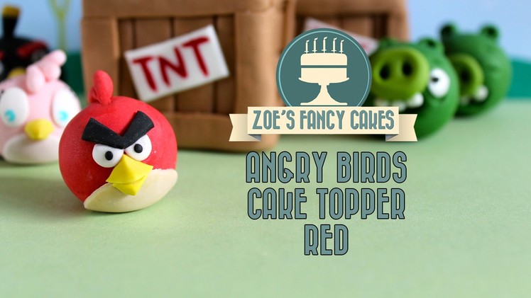 Angry birds Red bird cake topper How to make angry birds cakes red bird flower paste model