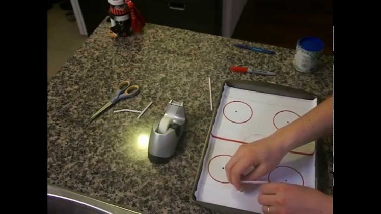 Arts and Crafts for Kids: How to make an ice hockey skating rink at home in your freezer!