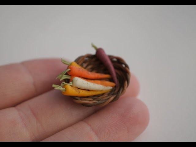 Basket Of Carrots Polymer Clay Tutorial