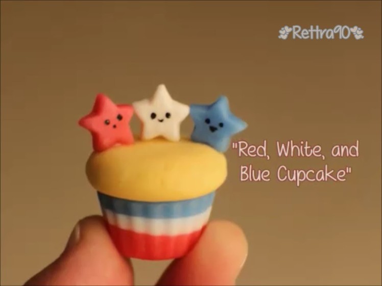 Cold Porcelain Tutorial: "Red, White, and Blue Cupcake"