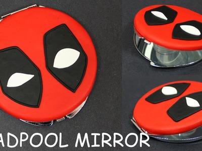 Deadpool Inspired Compact Mirror Polymer clay Tutorial