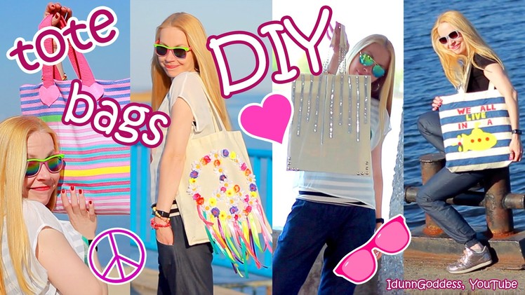 DIY Tote Bags – How To Make And Decorate Tote Bags – easy tutorial