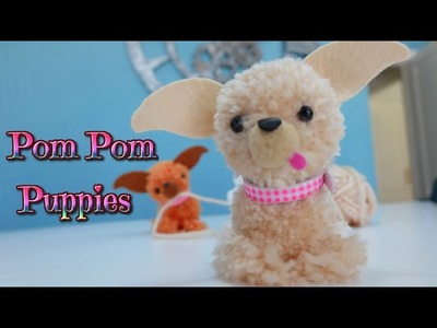 Easy crafts for kids, puppy dog with wool pompoms - Chihuahua - Isa ❤️