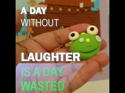 Easy Frog Face Clay Sculpture fondant Gum Paste Christian Kids Noah's Ark
