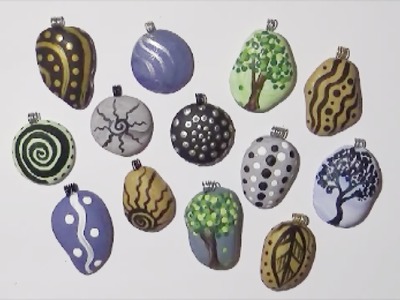 EASY Painted Rock Pendants Inspired By Ilene McInnes