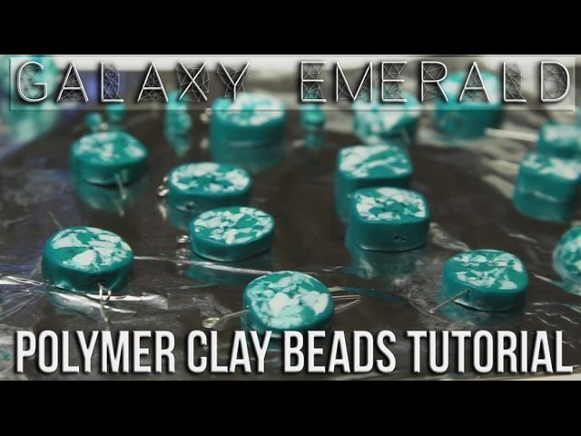 Galaxy Emerald - Polymer Clay Beads Tutorial  ►Laurart◄