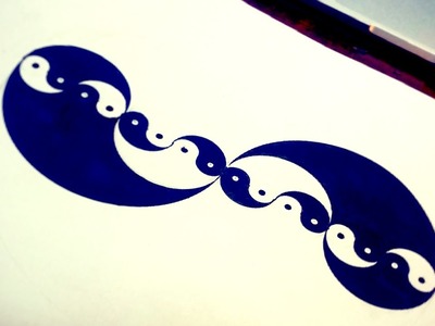 ☯ How To Draw Modern Yin Yang Symbol ☯