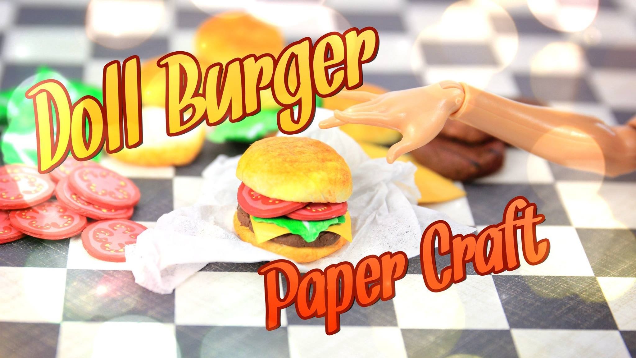 How to Make a Doll Hamburger - Paper Doll Crafts