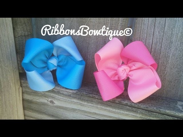 HOW TO: Make a "Duo Colored Twisted Boutique Bow" with a Knot Center