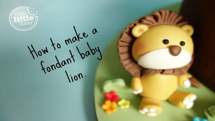 How to make a fondant baby lion