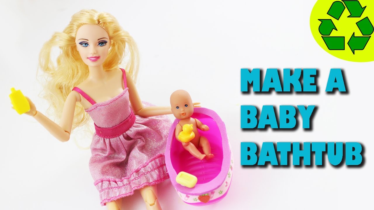 How to Make a Functional Baby Bathtub for your Doll - Doll Crafts