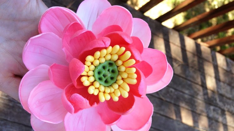 How to make a Lotus Flower (Gumpaste)