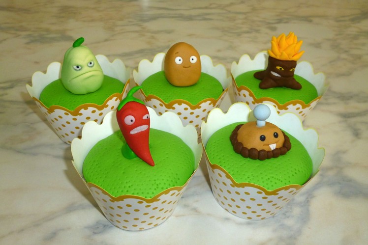 How to make Plants vs Zombies cupcakes (part 2.3). Cupcakes de Plantas Vs Zombies parte 2