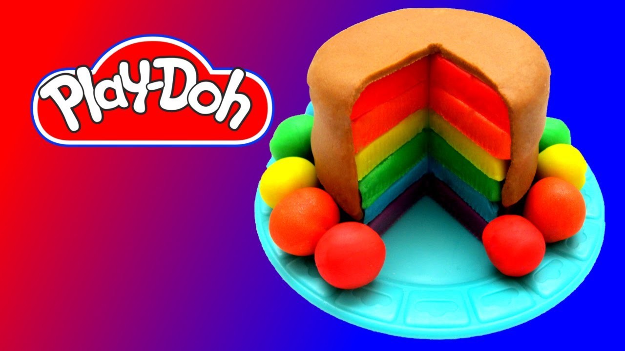 play doh rainbow cake