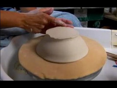 How to Make Pottery Bowls : Trimming a Foot of Clay Pottery Bowls